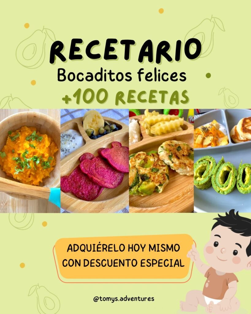 Portada del recetario Bocaditos Felices 1.0, considerado el mejor recetario BLW